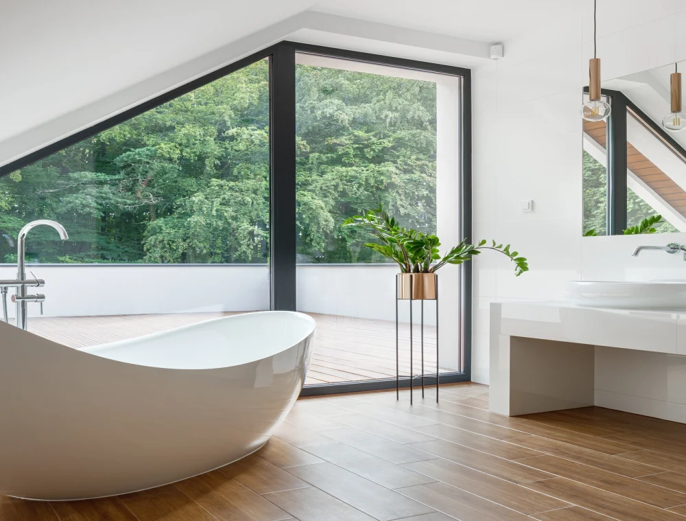 Modern Serenity A Bathroom with a View