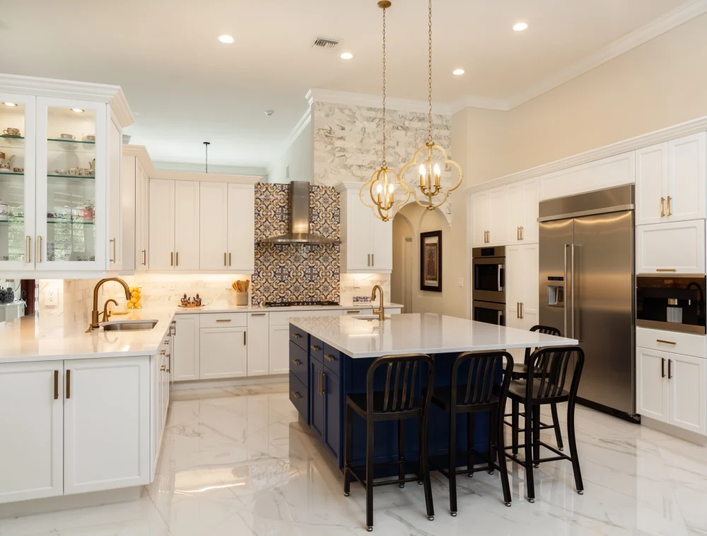 Modern White Kitchen in Estate Home 5