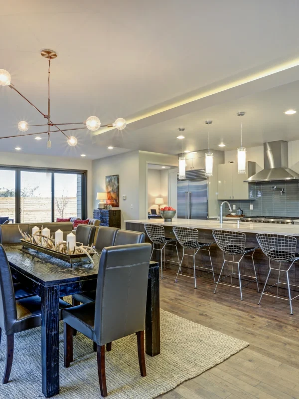 Sleek modern kitchen design with a large kitchen peninsula -11